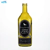 750ml Gin Bottle with Spray Color and Paste Label
